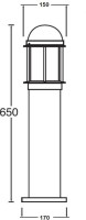 Наземный фонарь BRISBANE 67222-650 Bl Oasis Light