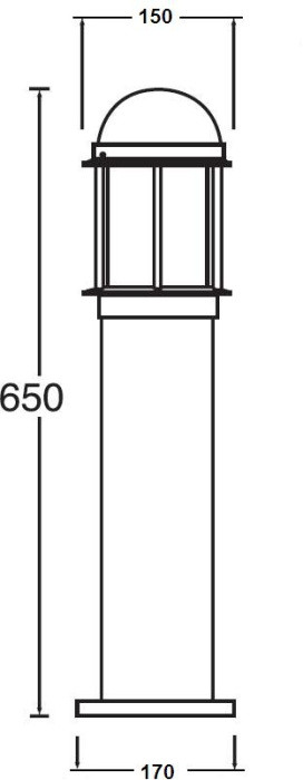 Наземный фонарь BRISBANE 67222-650 Bl Oasis Light