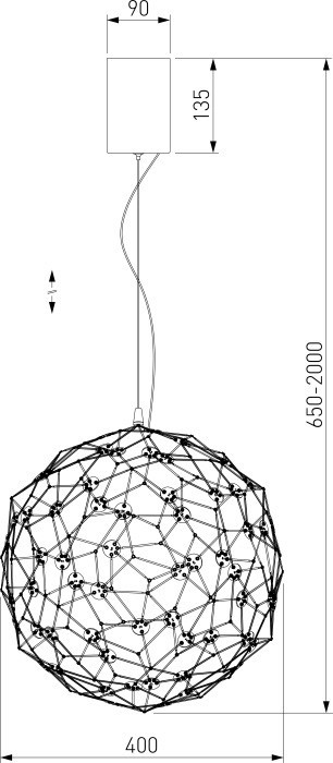 Подвесной светильник Alioth 450/1 Bogate's