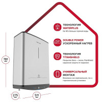 Настенный накопительный электрический водонагреватель Ariston ABSE VLS PRO PW 50