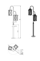 Наземный фонарь Baveno 260-42/bg-14 Русские фонари Наземный фонарь Baveno 260-42/bg-14 Русские фонари