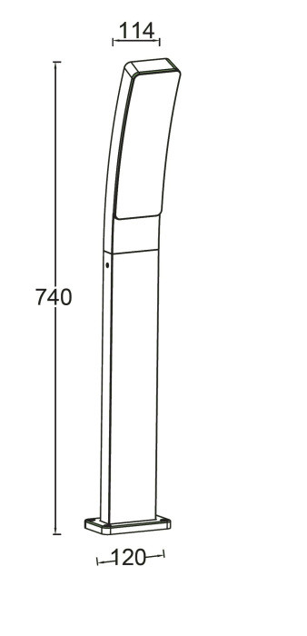 Наземный светильник BRISBANE LED W2889-4K-740 Gr Oasis Light