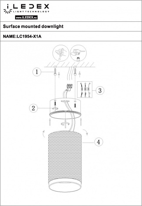 Точечный светильник Delta 1954-10W-3000K-36 BK+SL iLedex