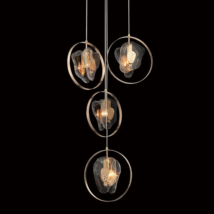 Подвесной светильник Cowley P60669-4 gold/clear DeLight Collection