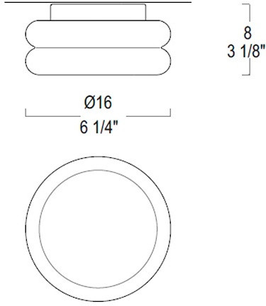 Настенно-потолочный светильник WIMPY 0003791 Leucos