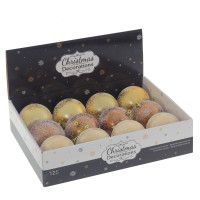 Набор из 12шт Украшение новогоднее "Шар", D 8 см, L35 W27 H8,5 см