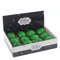 Набор из 12шт Украшение новогоднее "Шар", D 8 см, L35 W27 H8,5 см