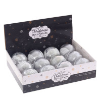 Набор из 12шт Украшение новогоднее "Шар", D 8 см, L35 W27 H8,5 см