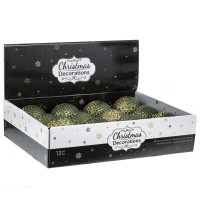 Набор из 12шт Украшение новогоднее "Шар", D 8 см, L35 W27 H8,5 см