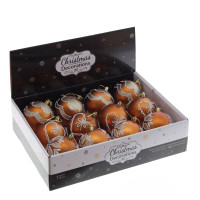 Набор из 12шт Украшение новогоднее "Шар", D 8 см, L35 W27 H8,5 см