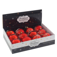 Набор из 12шт Украшение новогоднее "Шар", D 8 см, L35 W27 H8,5 см