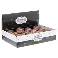 Набор из 12шт Украшение новогоднее "Шар", D 8 см, L35 W27 H8,5 см