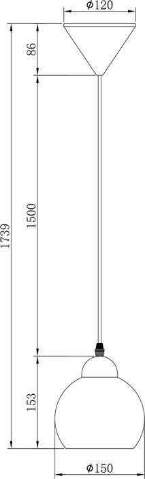 Подвесной светильник Solo 10178/1S White Escada