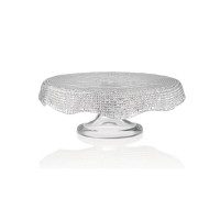 Тортница н/н 26см."Diamante" прозрачная IVV