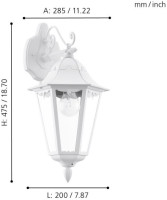 Настенный фонарь уличный Navedo 93445 Eglo Настенный фонарь уличный Navedo 93445 Eglo