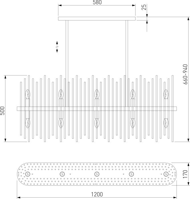 Подвесная люстра Allure 485/10 Bogate's