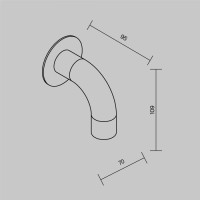 Настенный светильник уличный Sleek O477WL-L2GF3K Maytoni