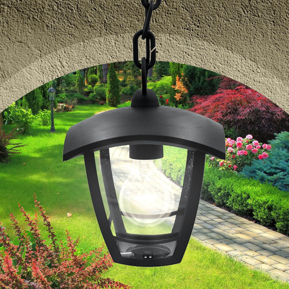 Уличный светильник подвесной  НСУ 07-40-001 «Марсель» черный ЭРА