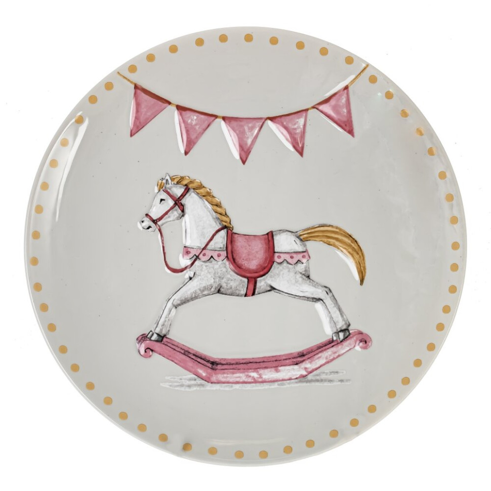 Тарелка "Лошадка", L25 W25 H2,5 см