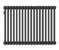 Стальной трубчатый радиатор Kohr Heim 2057/18 секций с боковым подключением 3/4 черный