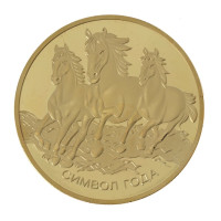 Изделие декоративное "Монета Лошадь", L4,5 W4,5 H0,5 см