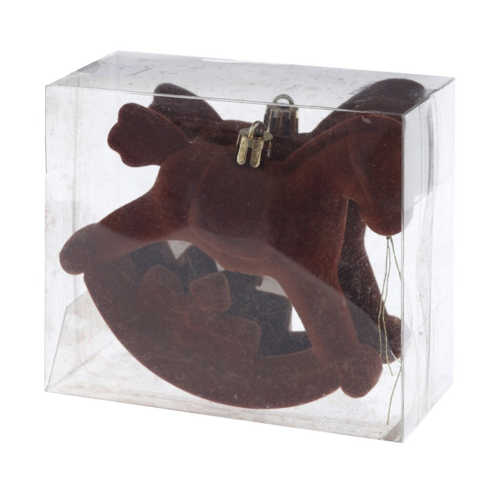 Набор из 2шт, Украшение новогоднее "Лошадка", L10 W5 H11 см