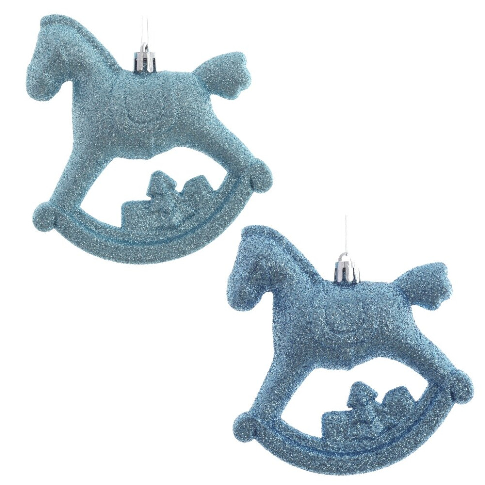 Набор из 2шт, Украшение новогоднее "Лошадка", L10 W5 H11 см