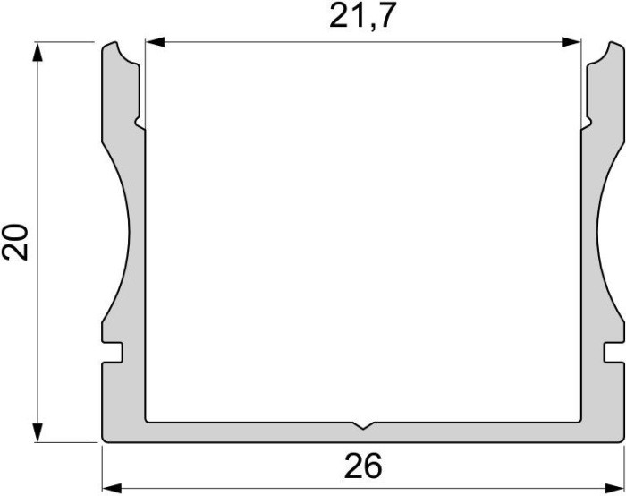 Профиль для светодиодной ленты AU-02-20 970200 Deko-Light
