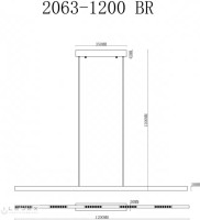 Подвесной светильник Vision 2063-1200 BR iLedex