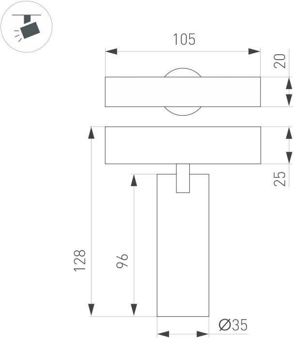 Трековый светильник MAG-25 053796 Arlight
