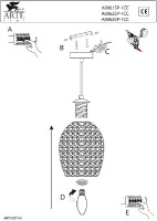 Подвесной светильник Mosaic A8061SP-1CC Arte Lamp