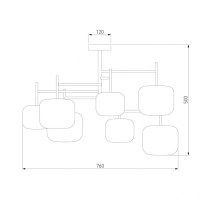 Потолочная люстра Eurosvet Jar 70128/7 золото