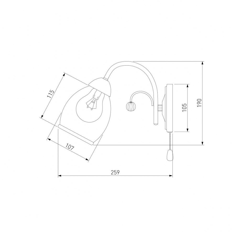 Бра Eurosvet 30026/1 золото