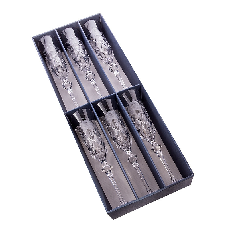 Набор фужеров 215мл.6шт."Роза"