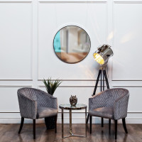 Столик журнальный с прозрачным стеклом (цвет хром)