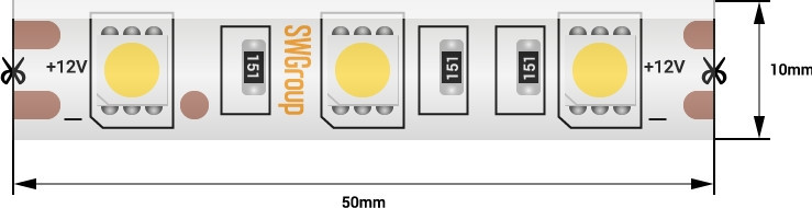 Светодиодная лента SWG560-12-14.4-Y-65 SWG