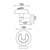 Настенный светильник уличный  W2251S GR Oasis Light