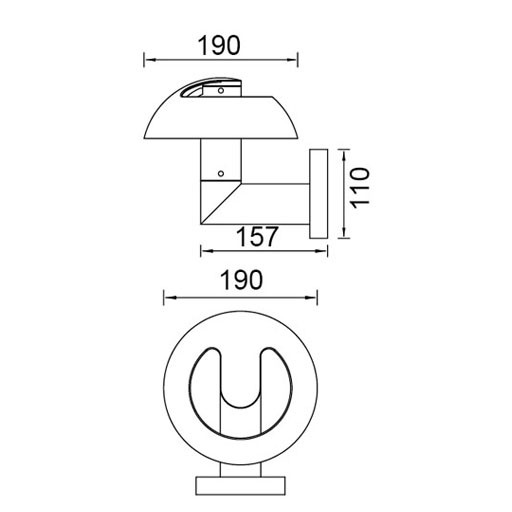 Настенный светильник уличный  W2251S GR Oasis Light