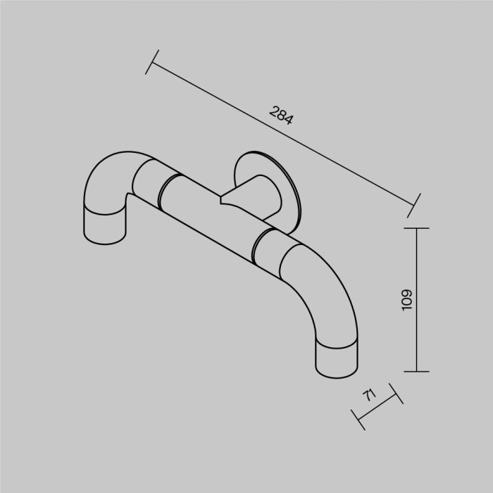 Настенный светильник уличный Sleek O477WL-L4GF3K Maytoni