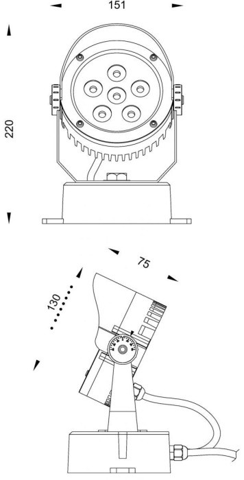 Прожектор уличный Carinae 732063 Deko-Light