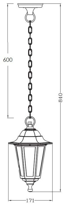Уличный светильник подвесной PETERSBURG PL 79805P Bl Oasis Light