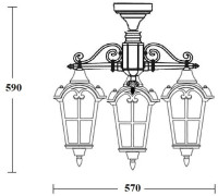 Потолочный светильник уличный PORTO 86170A/3 02 Gb Oasis Light