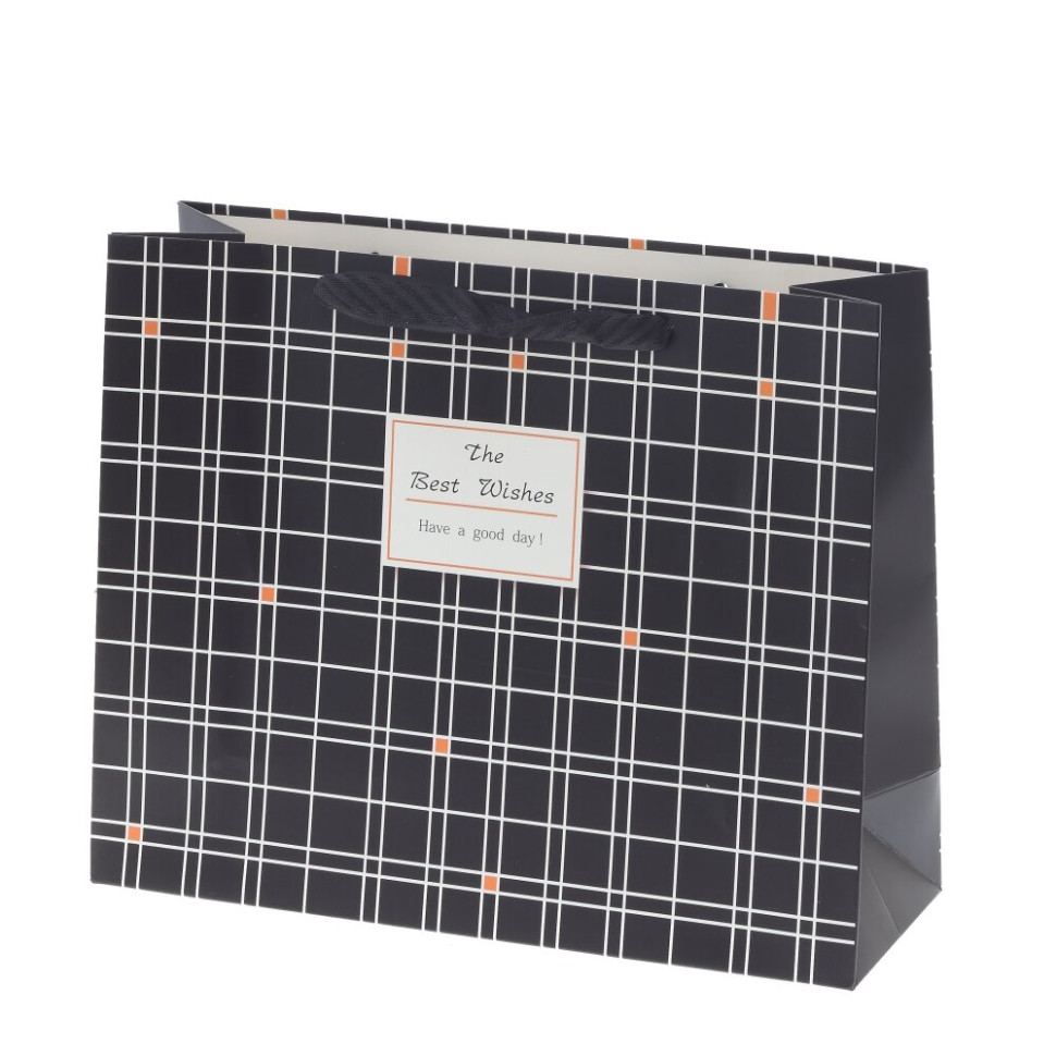 Пакет подарочный M (бумага 230г/м2, блок микс 12шт), L32 W11 H26 см, 4в.