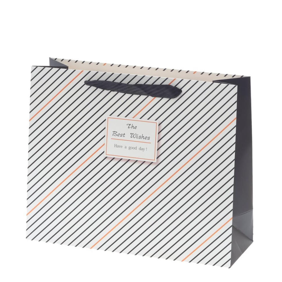 Пакет подарочный M (бумага 230г/м2, блок микс 12шт), L32 W11 H26 см, 4в.