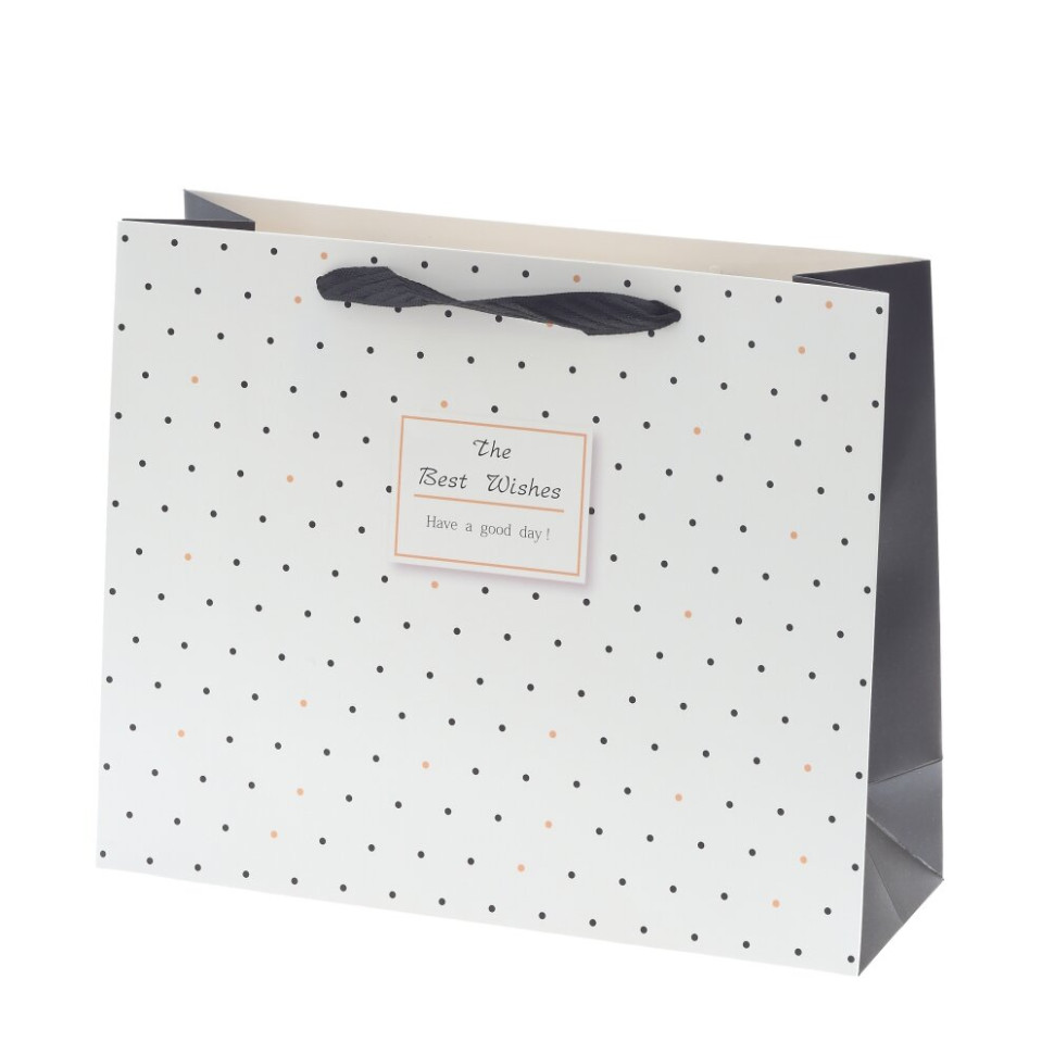 Пакет подарочный M (бумага 230г/м2, блок микс 12шт), L32 W11 H26 см, 4в.