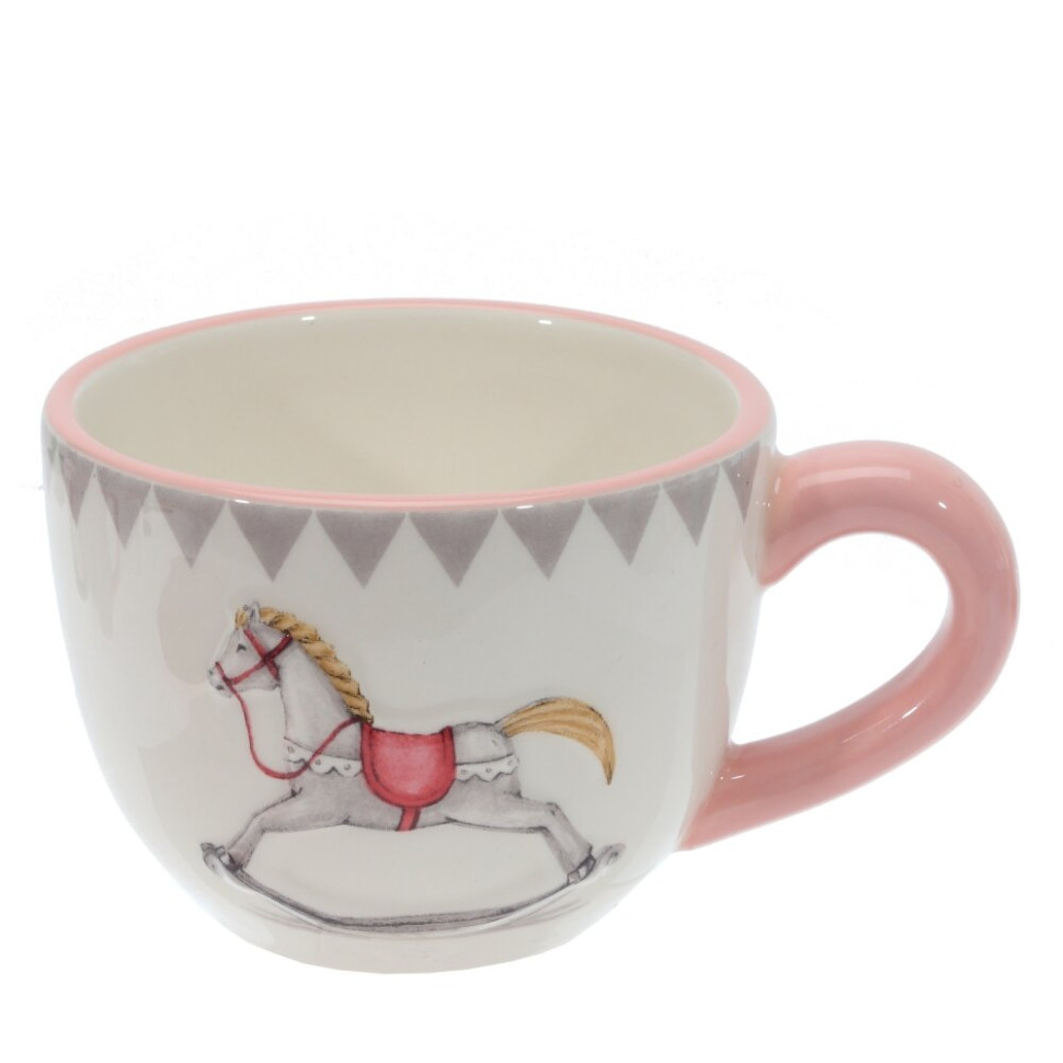 Набор чашка с блюдцем "Лошадка",, 250 мл, L15 W15 H7,5 см