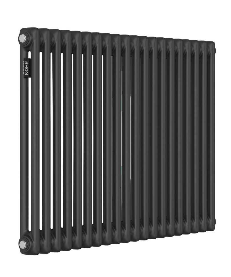 Стальной трубчатый радиатор Kohr Heim 2057/20 секций с боковым подключением 3/4 черный