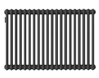 Стальной трубчатый радиатор Kohr Heim 2057/20 секций с боковым подключением 3/4 черный