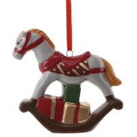 Фигурка декоративная подвесная "Лошадка", L9 W3 H9 см, 2в.