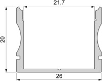 Профиль для светодиодной ленты AU-02-20 970201 Deko-Light